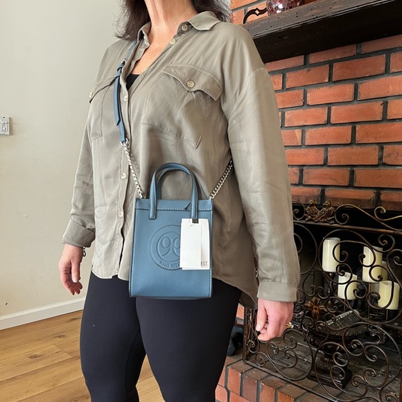 New with tags Nine West Clementina Mini bag color steel blue - Picture 2 of 4